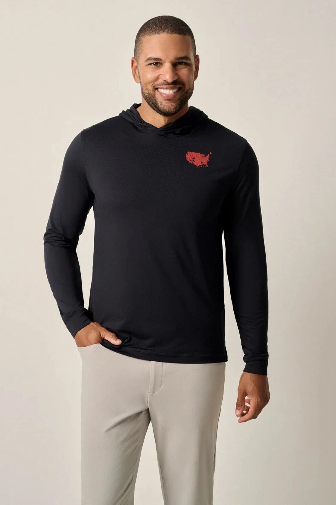 Allegiance Red: Double Take Long Sleeve with Hood