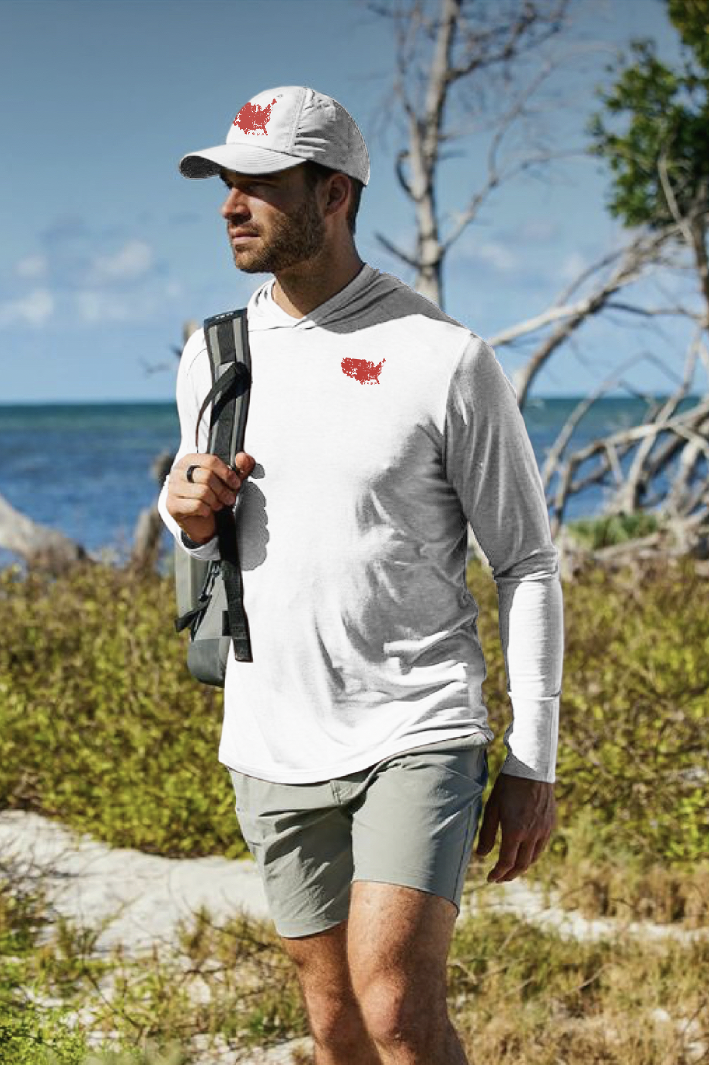 Allegiance Red: Double Take Long Sleeve with Hood