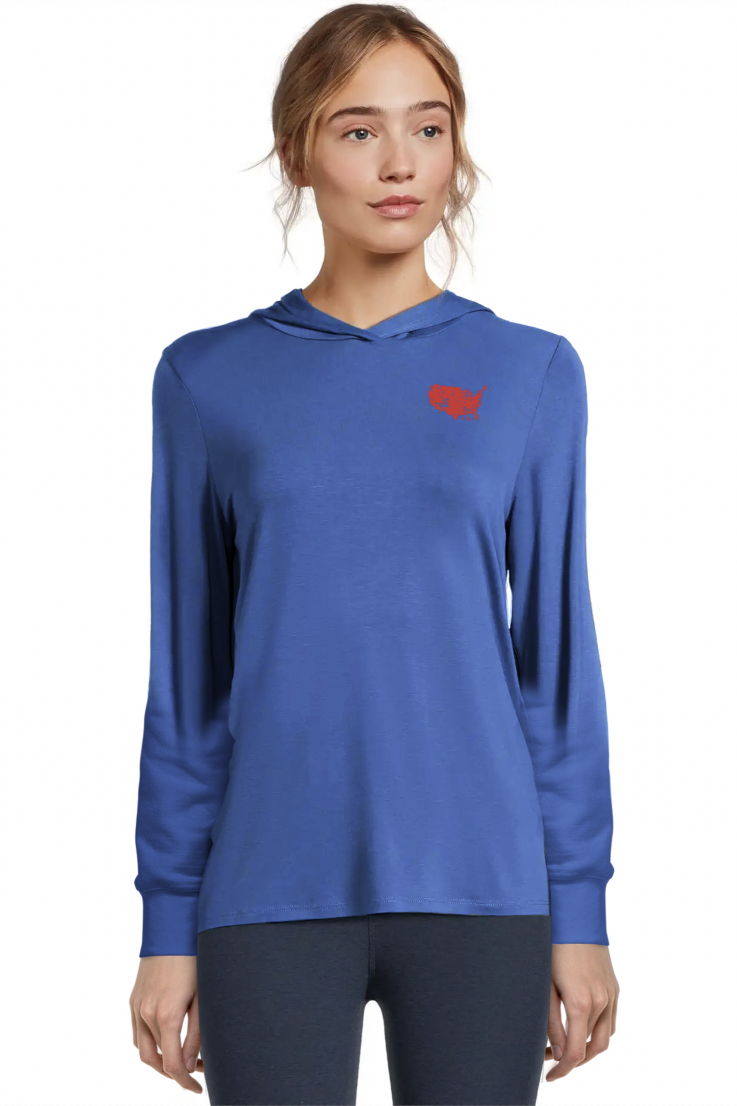 Allegiance Red: Double Take Long Sleeve with Hood