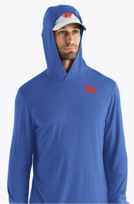 Allegiance Red: Double Take Long Sleeve with Hood