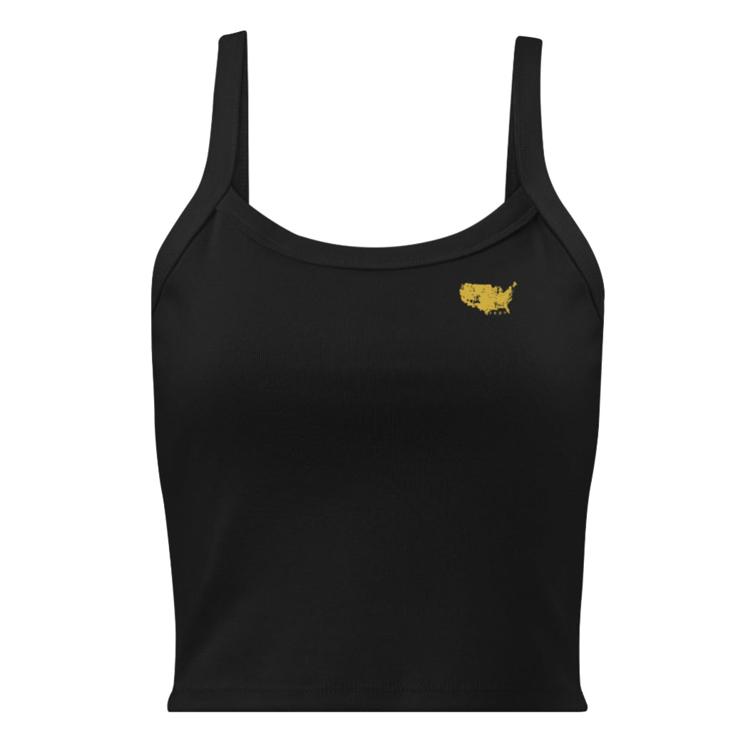 Allegiance Gold: Aspire Ribbed Tank Top