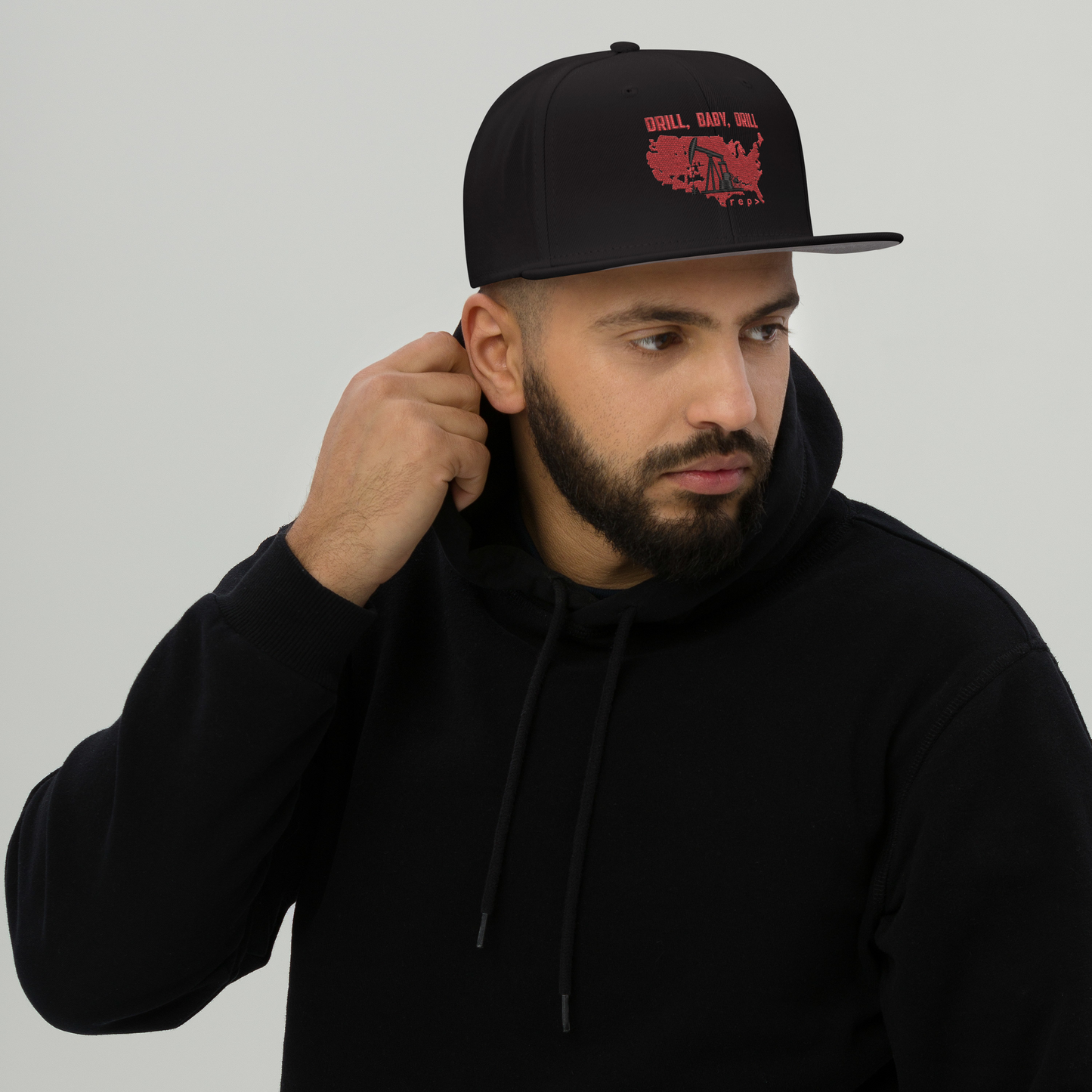 Drill Baby Drill: Snapback Hat - Black