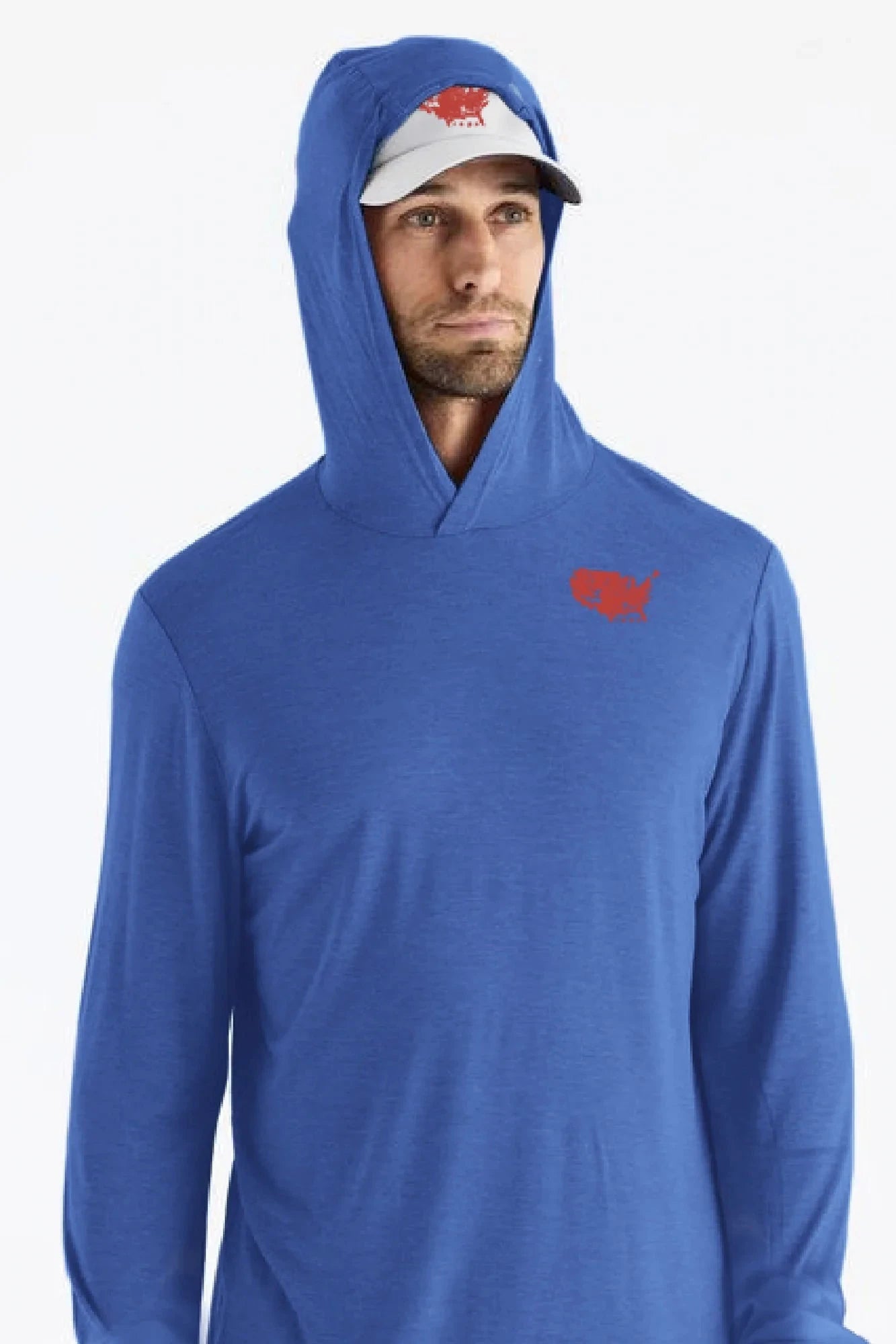 Allegiance Red: Double Take Long Sleeve with Hood