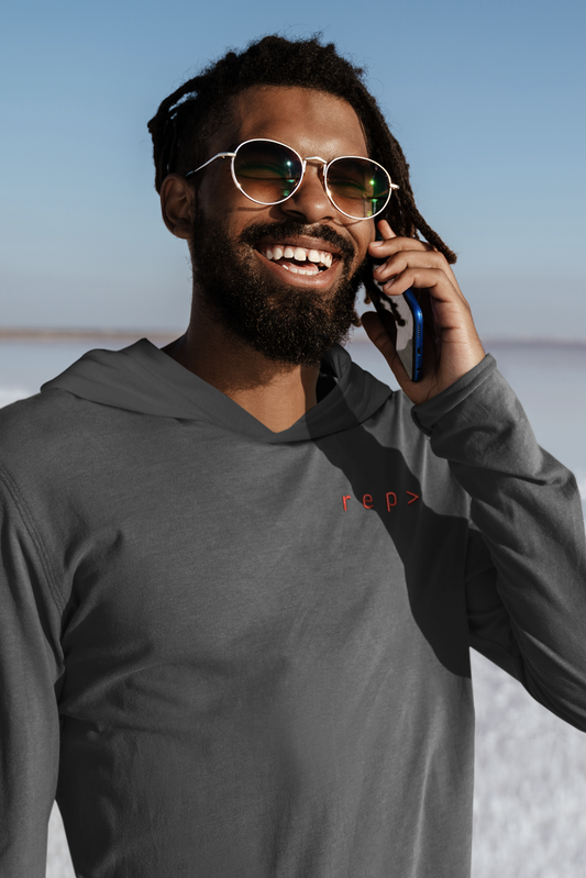 IYKYK: Double Take Long Sleeve with Hood - Grey