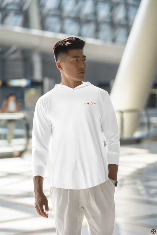 IYKYK: Double Take Long Sleeve with Hood - White