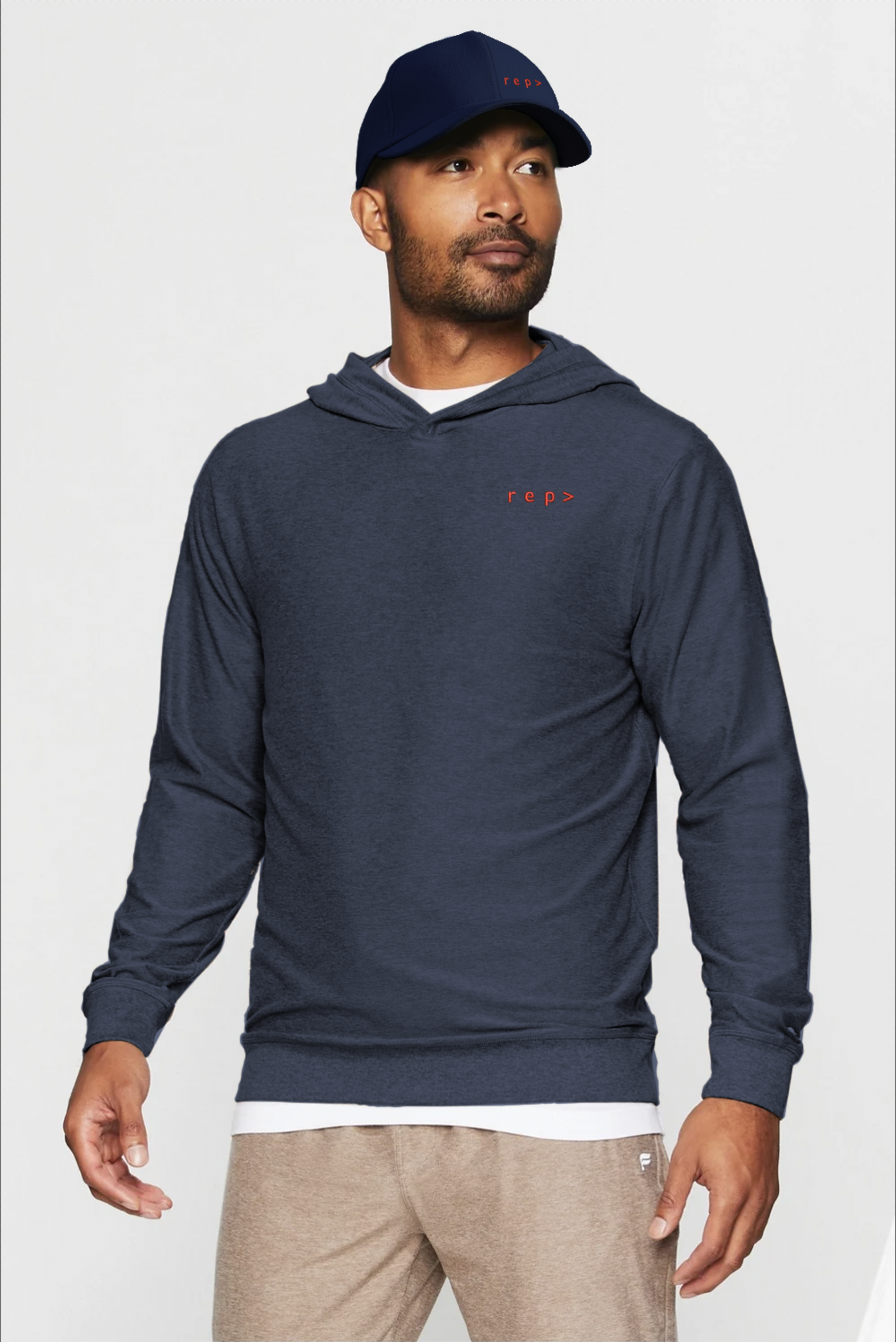 IYKYK: Double Take Long Sleeve with Hood - Heather Navy
