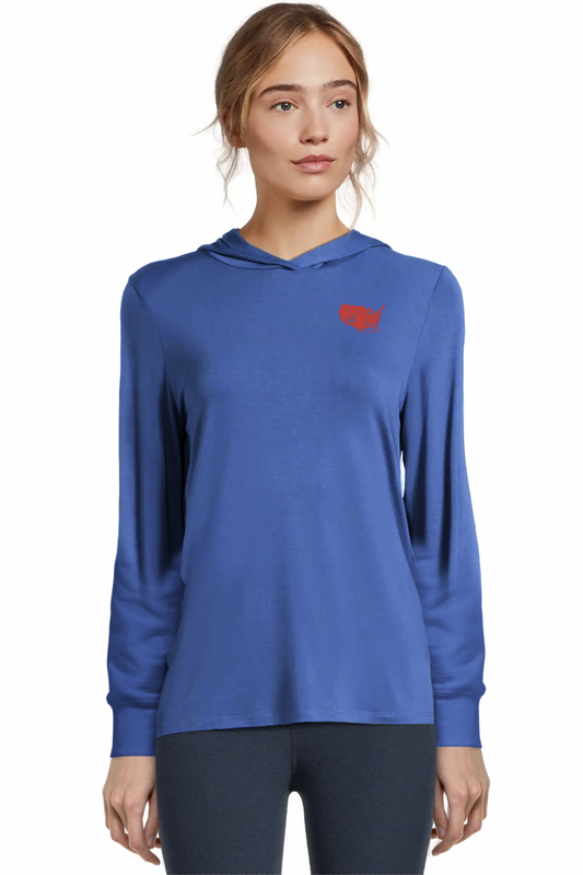 Allegiance Red: Double Take Long Sleeve with Hood