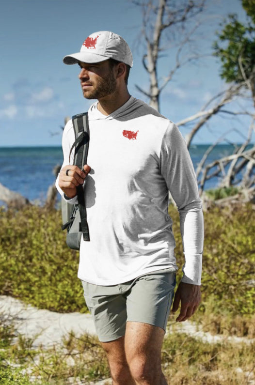 Allegiance Red: Double Take Long Sleeve with Hood